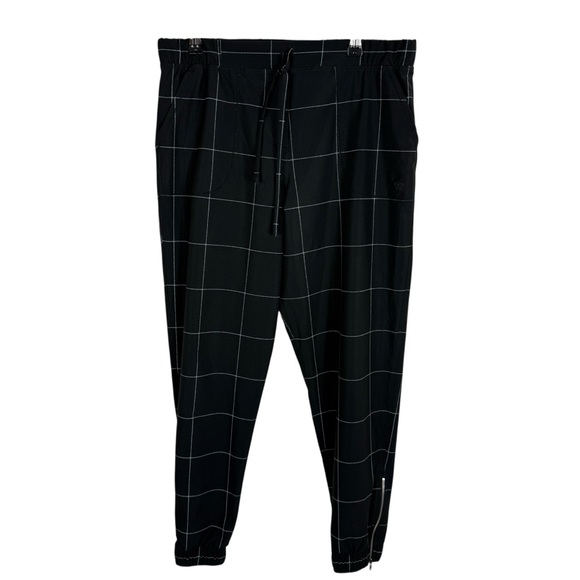 Albion Fit Jetsetter Joggers Black Windowpane Athleisure Travel Sz S - Picture 2 of 6